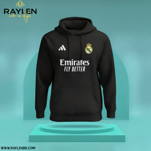 Real Madrid Black Premium Sports Hoodie