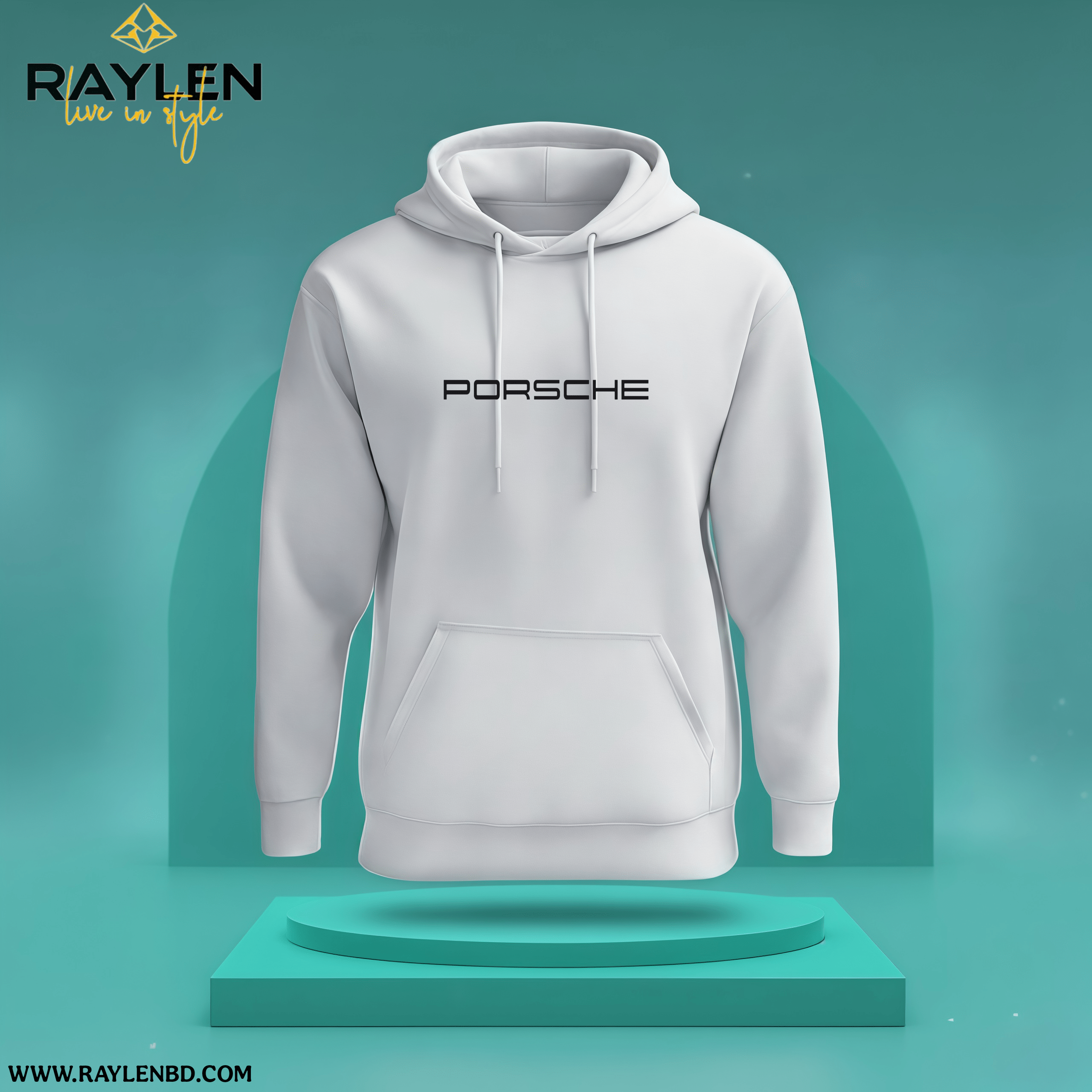 Porsche Special Edition – White Premium Hoodie - Image 2