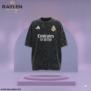 Real Madrid Acid Wash DropShoulder T Shirt